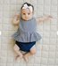 Peplum Set, Navy Gingham