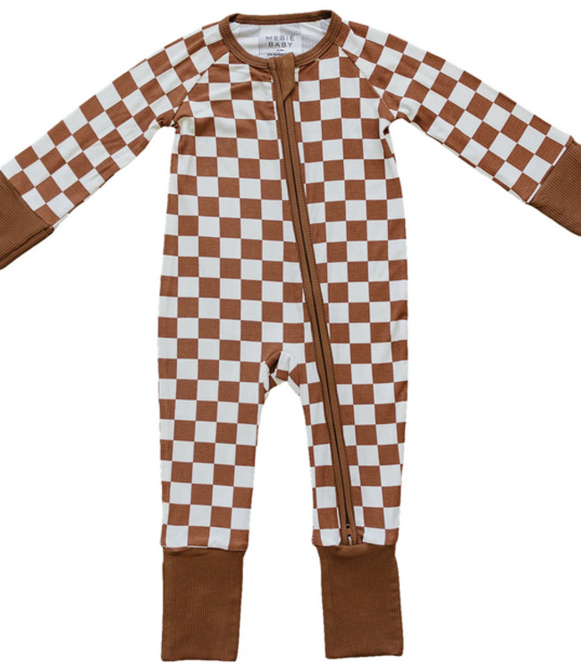 Bamboo Zipper, Rust Checkered