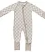 Bamboo Zipper, Taupe Checkered