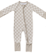 Bamboo Zipper, Taupe Checkered