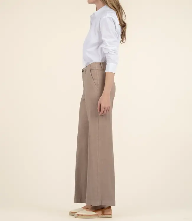 Kut from the Kloth Meg Linen Wide Leg Pants, Khaki