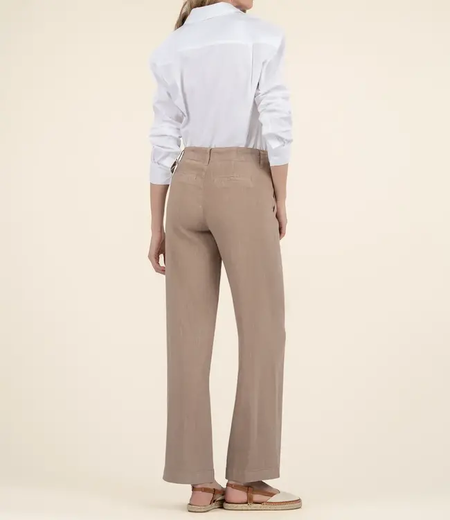 Kut from the Kloth Meg Linen Wide Leg Pants, Khaki