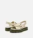 Sorel Rein CB Crisscross Sandal,  Chalk/Utility Green