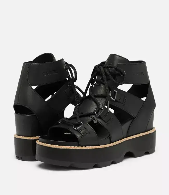 Sorel Joanie IV Lace Wedge, Black/Black