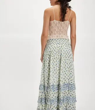 Free People Brynn Maxi Skirt, Chambray Combo