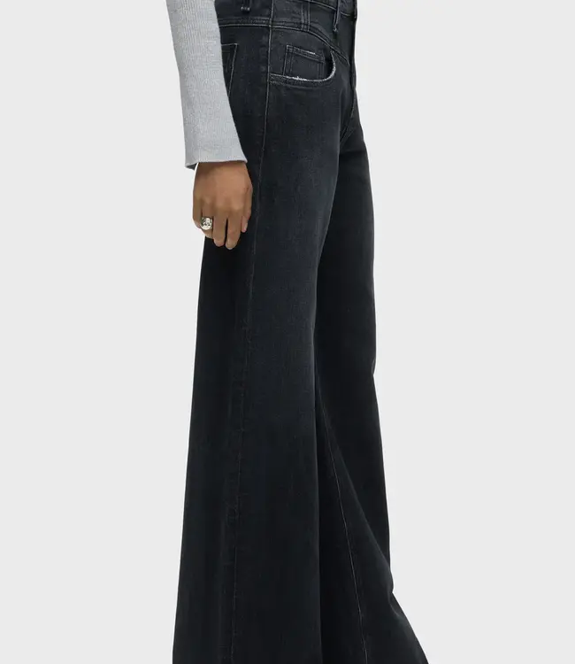 Hudson Jodie Front Yoke Wide Leg Jean, Milano Noir