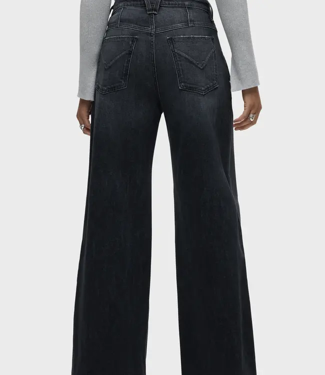 Hudson Jodie Front Yoke Wide Leg Jean, Milano Noir