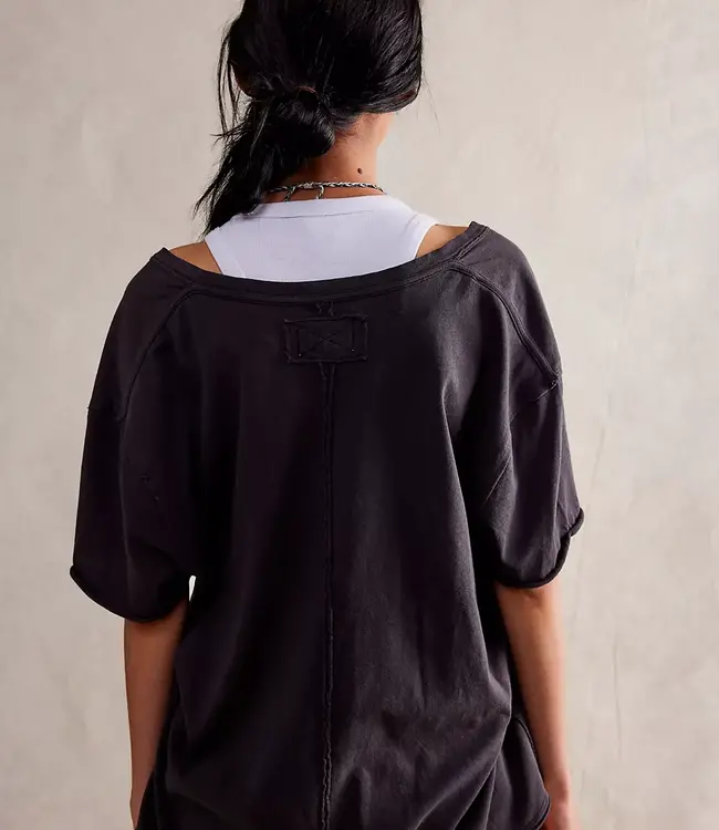 Free People Nina V Tee, Black
