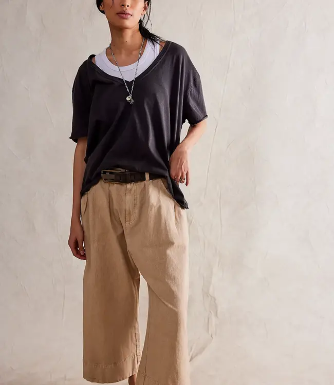 Free People Nina V Tee, Black