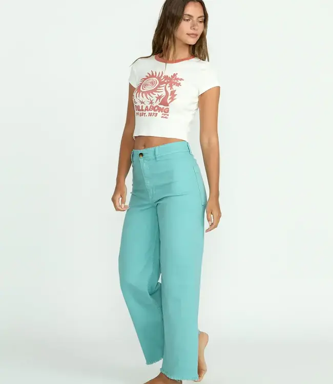 Billabong Free Fall Twill Pants, Misty Blue