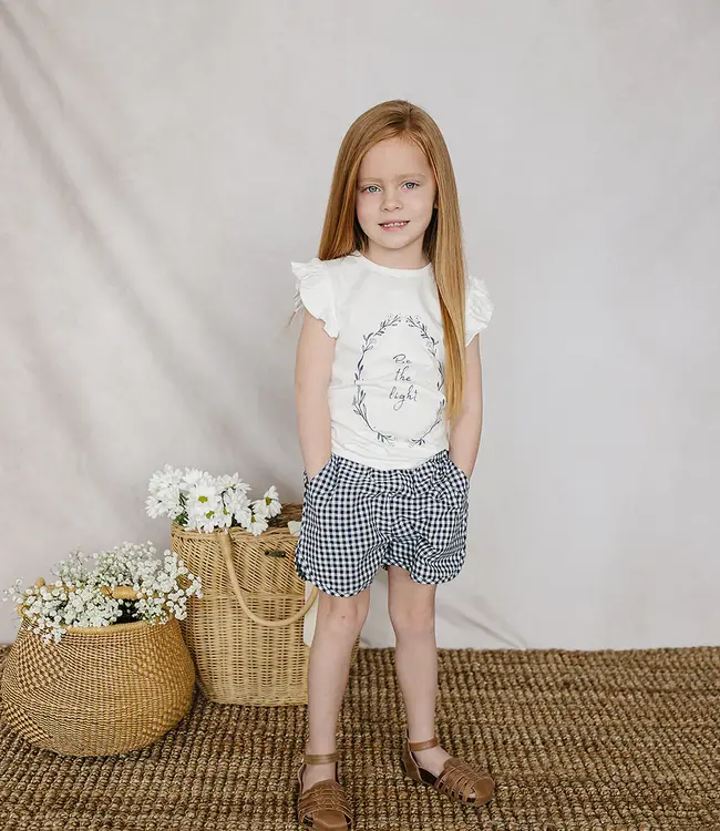 Shorts, Navy Gingham