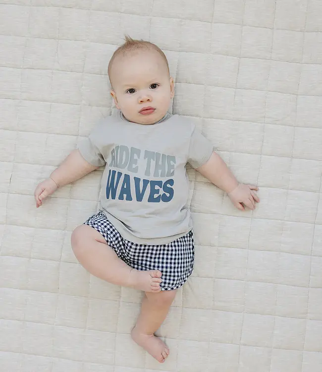 Shorts, Navy Gingham