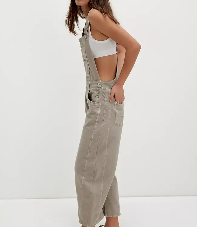 Free People Good Luck Overalls, Cobblestone