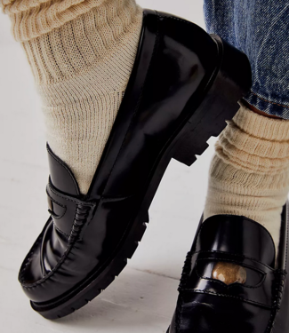 Free People Liv Loafers, Black