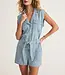 ZSupply Dash Twill Romper, Light Vintage Indigo