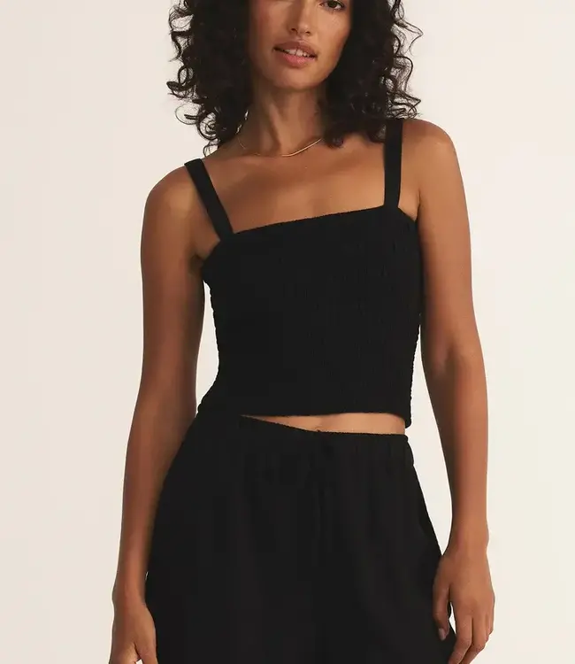 ZSupply Amelie Linen Top, Black