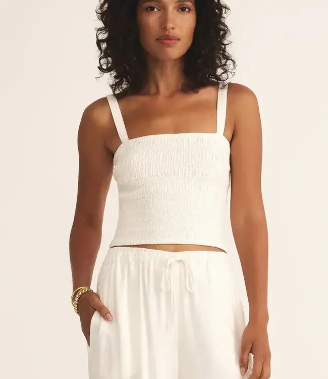 ZSupply Amelie Linen Top, White