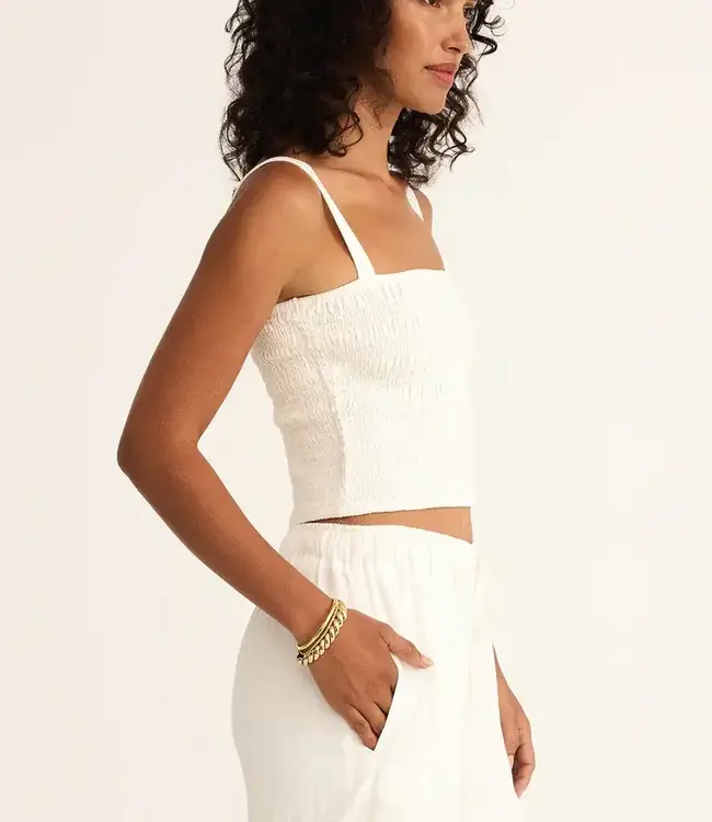 ZSupply Amelie Linen Top, White