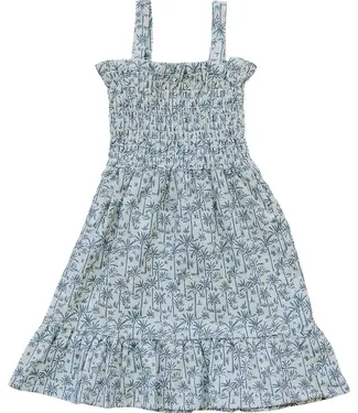 Mebie Baby Linen Dress, Palm Tree