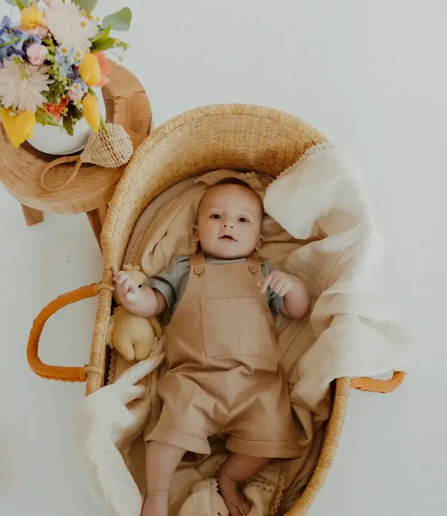 Mebie Baby Ribbed Bodysuit, Dusty Blue