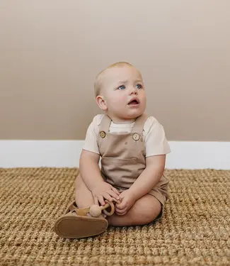 Mebie Baby Ribbed Bodysuit, Cream