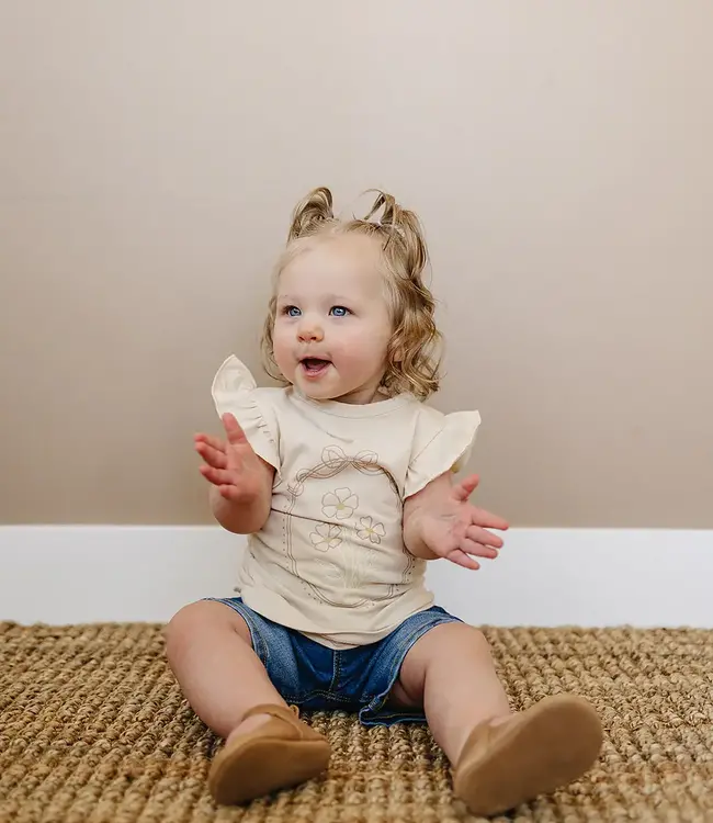 Floral Framed Ruffle Tee