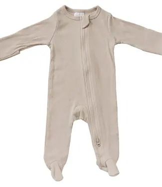 Ribbed Zipper, Oatmeal