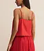ZSupply Fiore Crinkle Satin Tank, Cabana Red