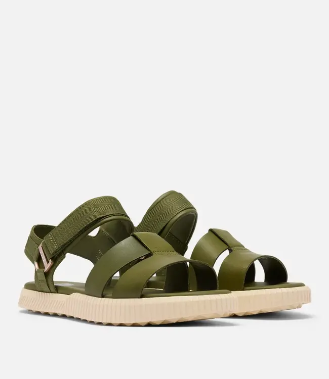 Sorel 25SOR05-Ona Ave Strap Sandal, Green/Bleach