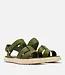 Sorel 25SOR05-Ona Ave Strap Sandal, Green/Bleach