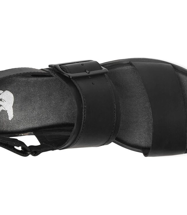 Sorel 25SOR05-Ella III Slingback Sandal, Black/Metallic