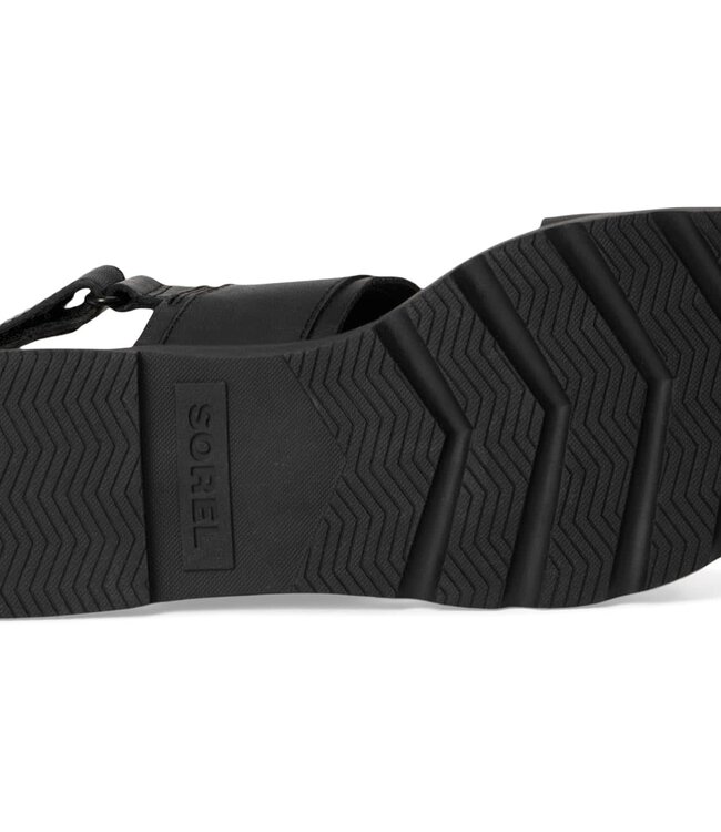 Sorel 25SOR05-Ella III Slingback Sandal, Black/Metallic