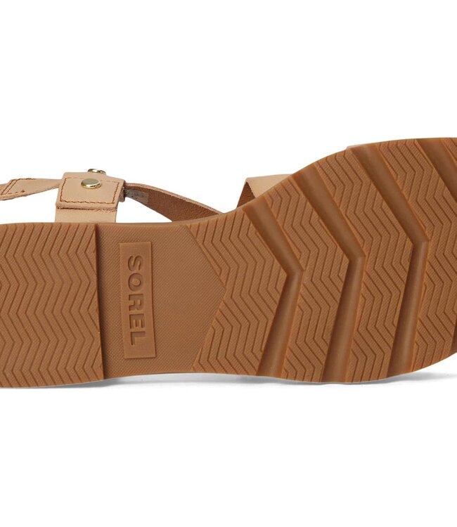 Sorel 25SOR05-Ella III Crisscross Sandals, Honest Beige/Gum