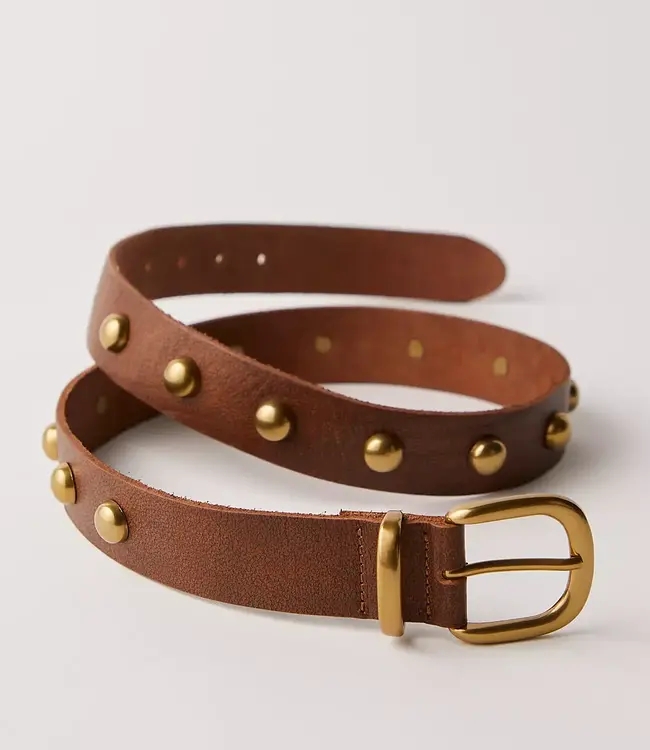 Free People Rhodes Stud Belt, Cognac