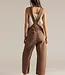 Free People Deep Trance Overalls, Brown Sugar