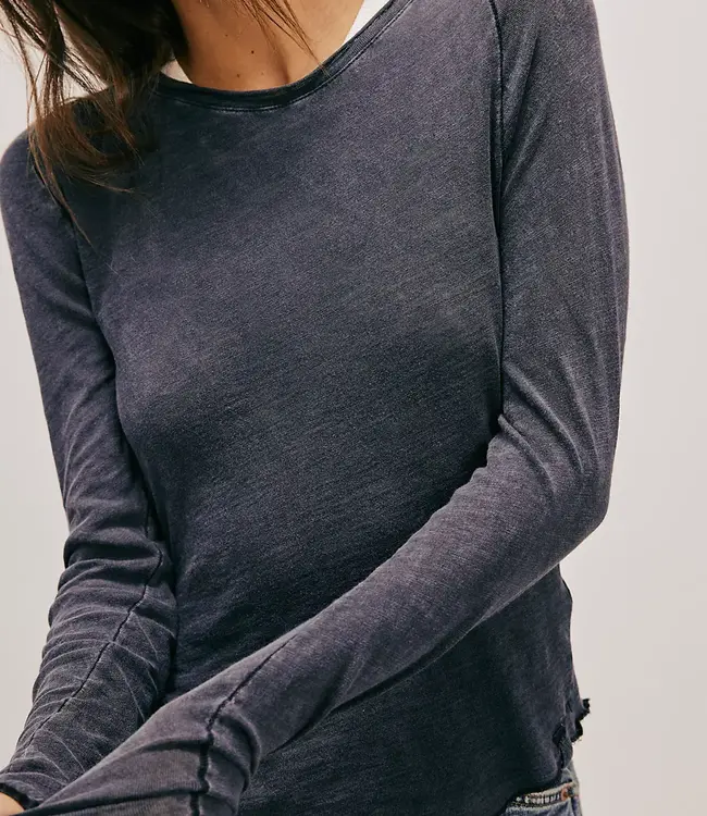Free People Be My Baby LS Tee, Black