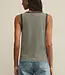 ZSupply Elin Stripe Rib Tank, Dark Agave