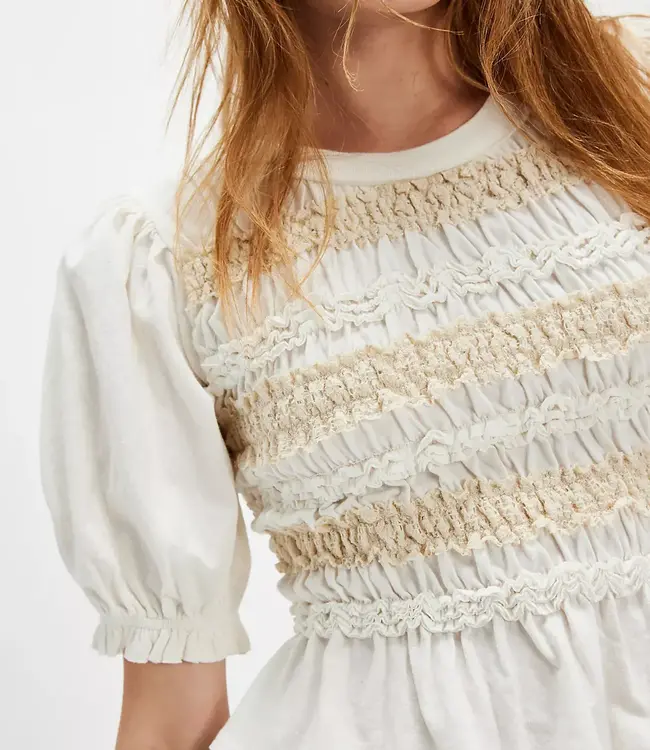 Free People Maxey Knit Top, ivory