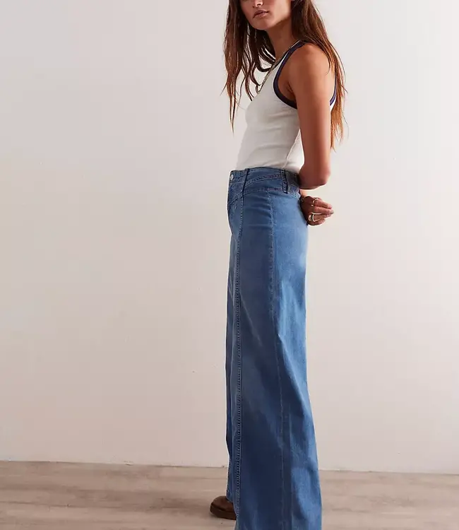 Free People Libre Wide Leg Jeans, Goodie Goodie