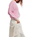 Free People Frankie Cable Sweater,  Aurora Pink