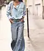 Free People Denim Dreaming Pullover, So Soft Light Wash