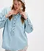 Free People Denim Dreaming Pullover, So Soft Light Wash