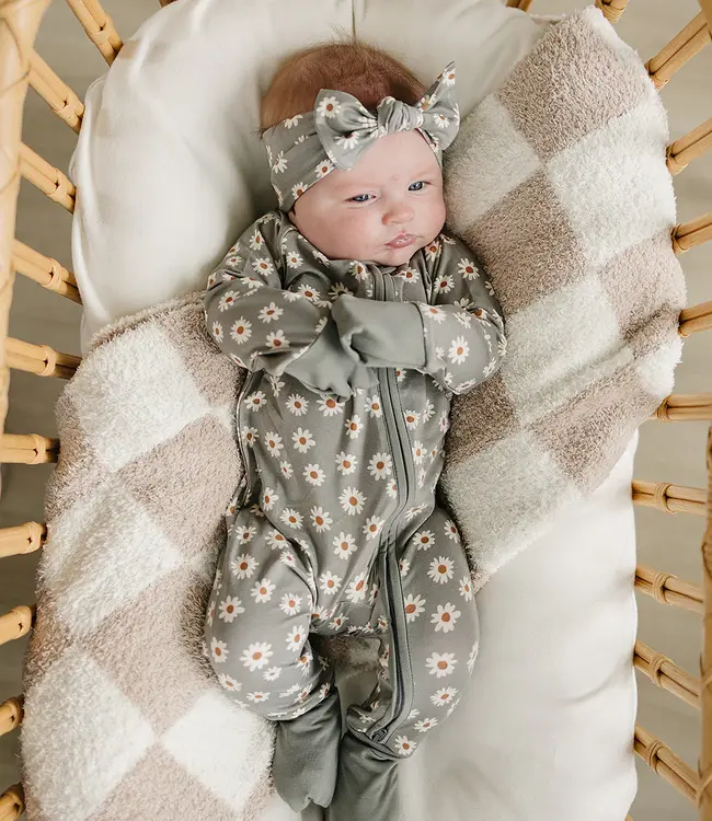 Daisy Bamboo Zipper, Lt Green