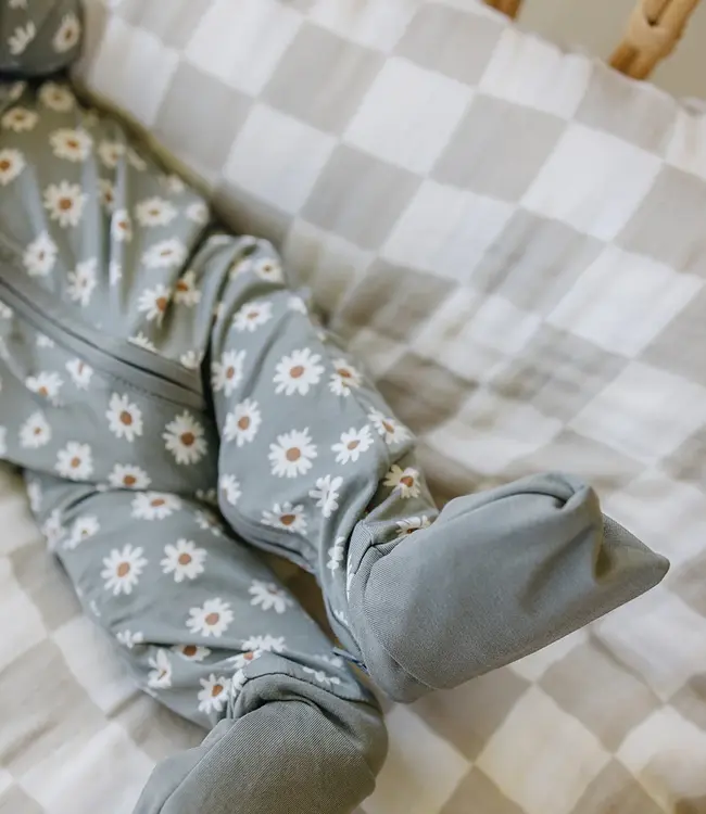 Daisy Bamboo Zipper, Lt Green