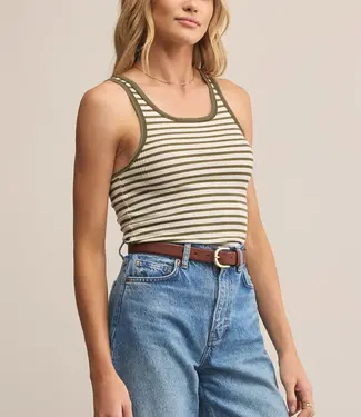 ZSupply Classic Striped Scoop Tank, Fern
