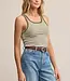ZSupply Classic Striped Scoop Tank, Fern