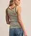 ZSupply Classic Striped Scoop Tank, Fern