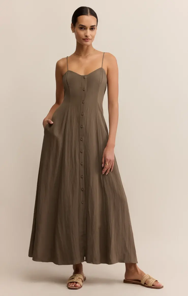 25ZS07-Angel Eyes Midi Dress, Tiki - Cheeks Jeans