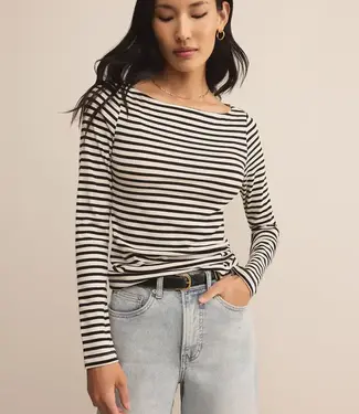 ZSupply Pristine Striped LS Tee, Black