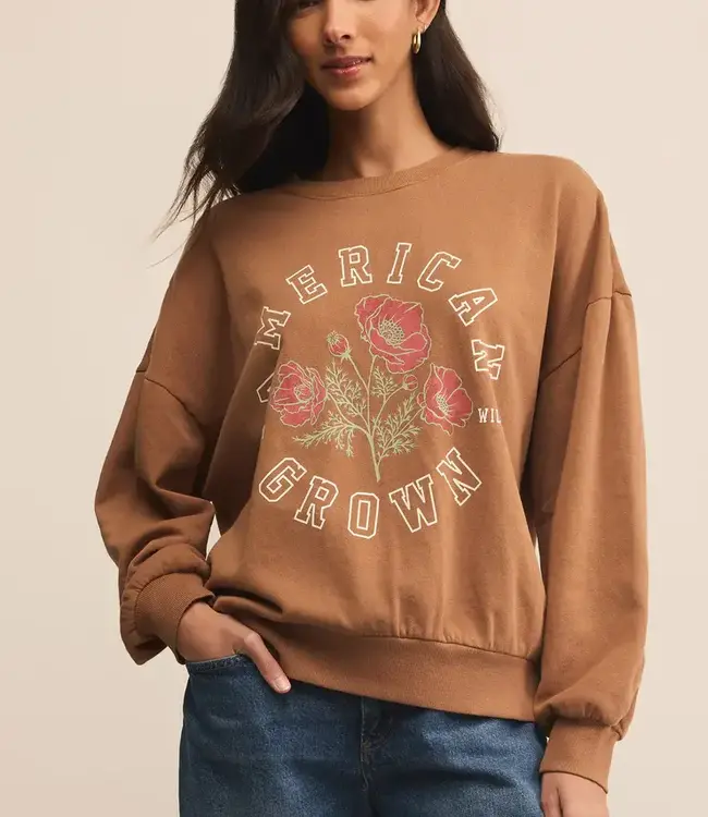 ZSupply Stay Wild Sunday Sweatshirt, Coconut